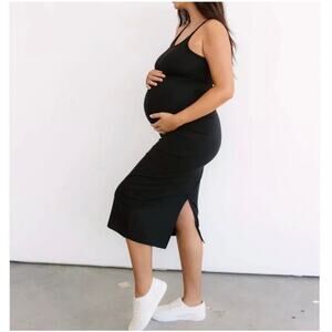 Storq Dress Womens XL Maternity Everlasting Midi Tank Soft Stretch Postpartum